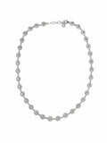 Collana argentata con medaglioni martellati