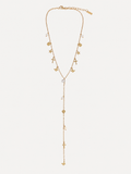 Collana a Y dorata con charms cuore, stelle e farfalle